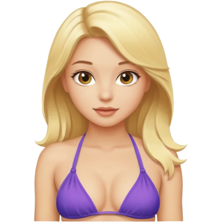 A sexy girl wiht blond Hair and a Bikini  emoji