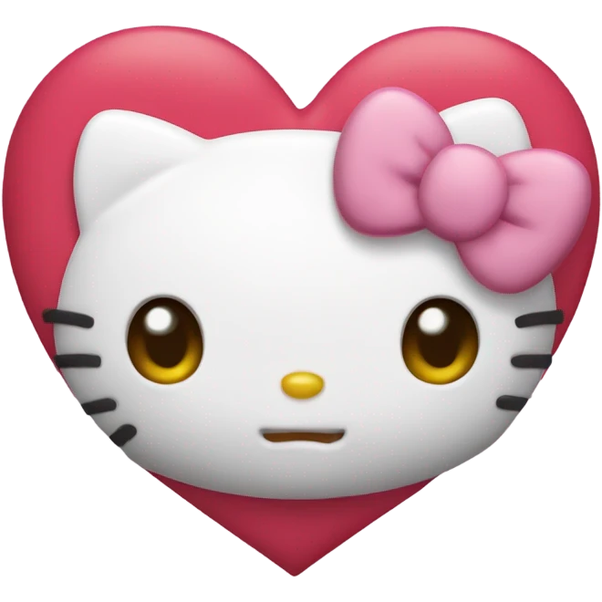 hello kitty heart emoji