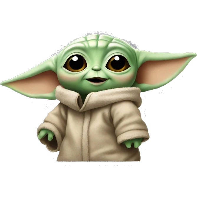 Baby Yoda happy emoji
