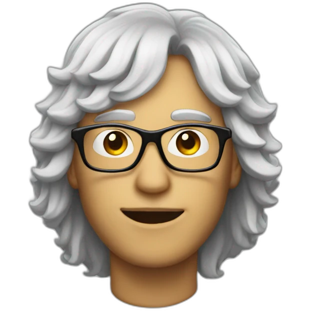 guy wearing a wig and big glasses emoji