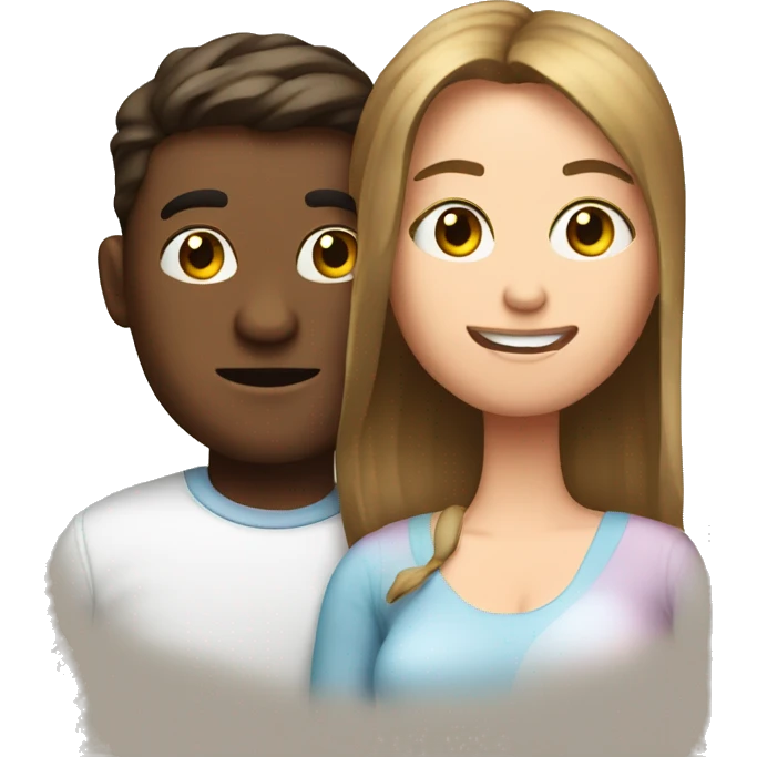 couple looking at pregnancy test emoji