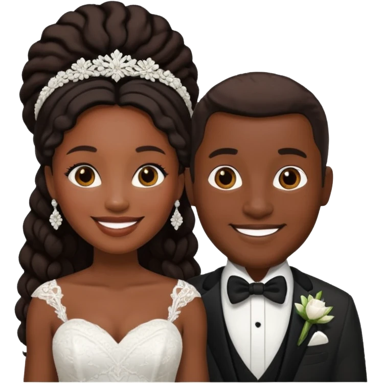 need an image of an african american wedding cople emoji
