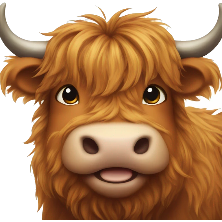 Fatty scottish highland cow emoji
