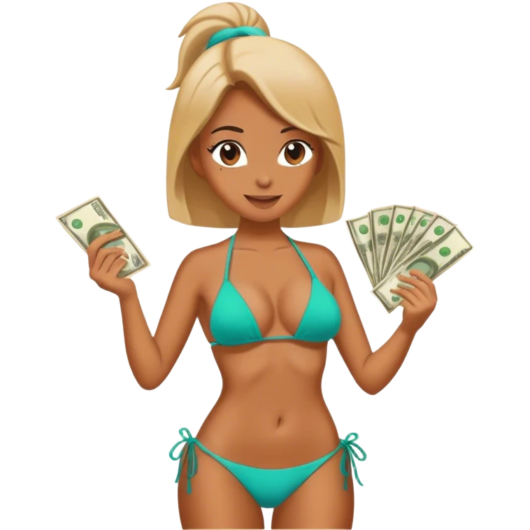 Money in a bikini  emoji
