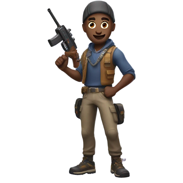 A man playing fortnite  emoji