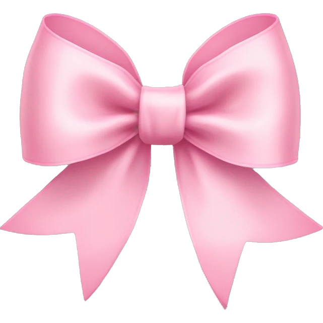 light pink ribbon bow emoji