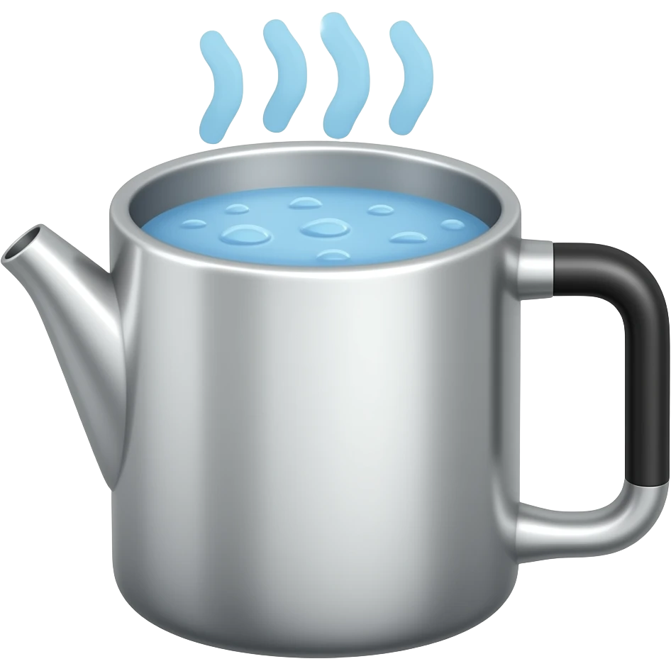 Pot with hot water emoji