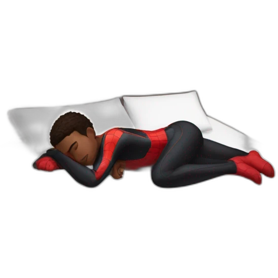 miles morales taking a nap emoji