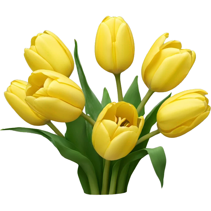 Bouquet of light yellow tulips emoji