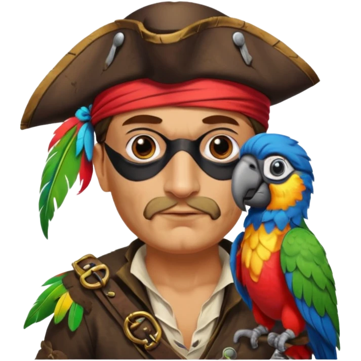 pirate and parrot emoji