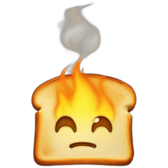 burning toast emoji