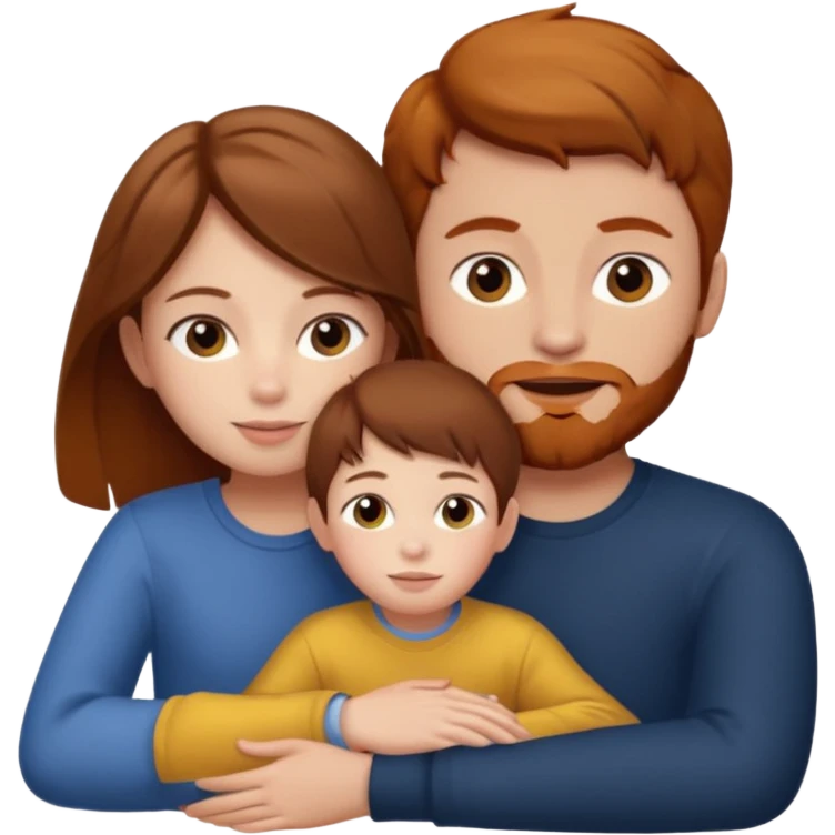 brown hair girl sitting on ginger boy lap emoji