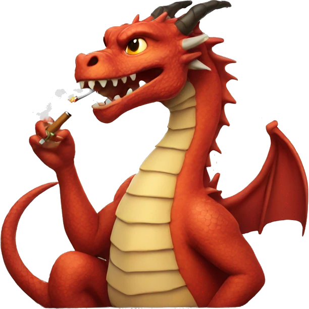Dragon smoking  emoji