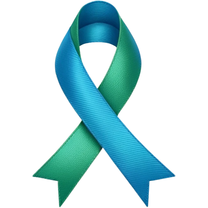 NF1 Green and blue awareness ribbon  emoji