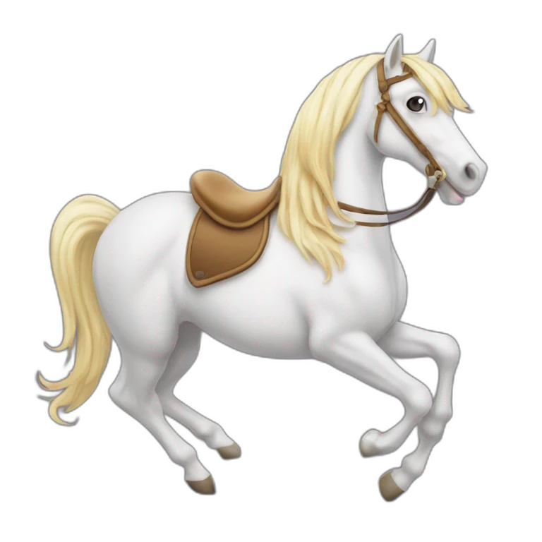 Cheval sur une licorne emoji