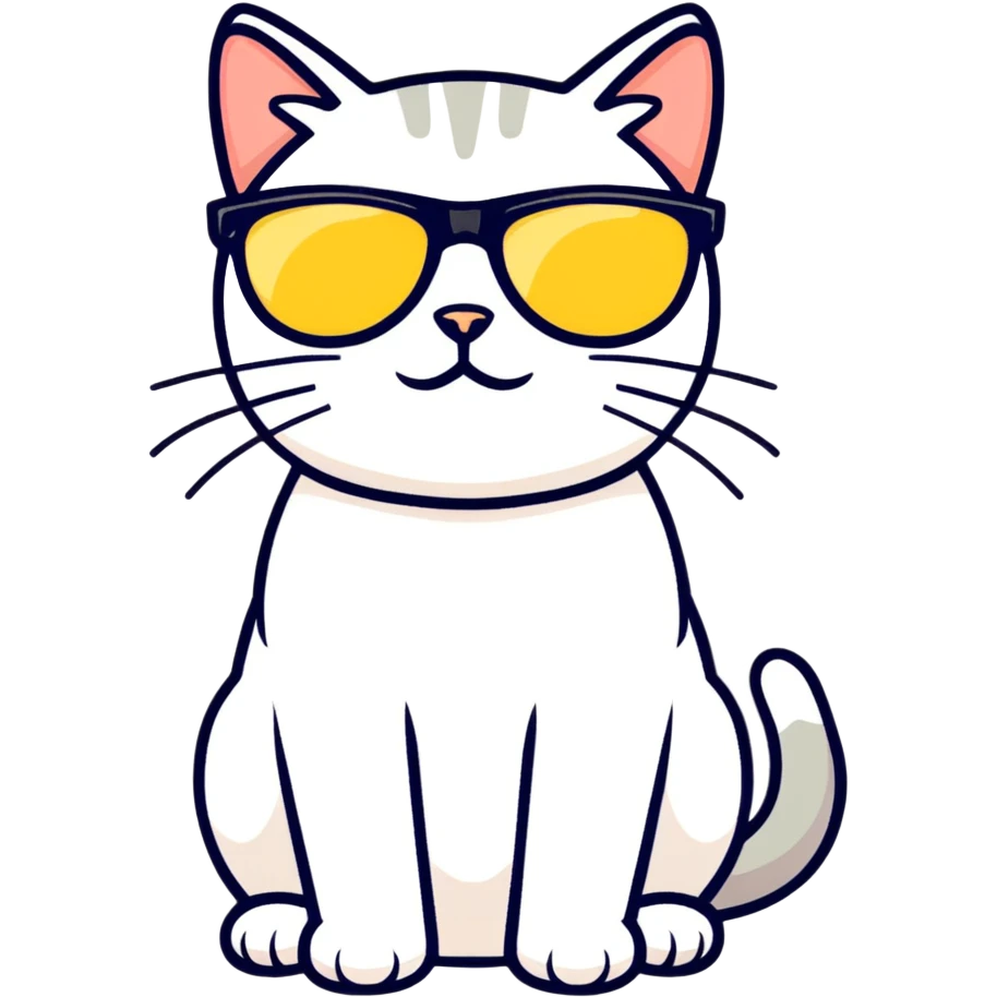 Cat with sunglasses emoji