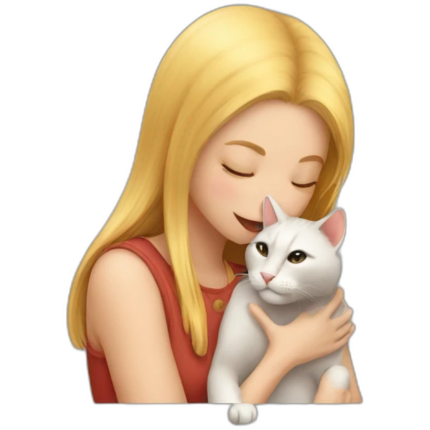 cat kissing girl emoji