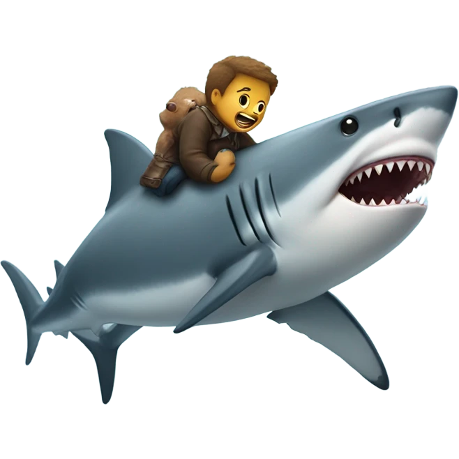 shark riding a bear emoji