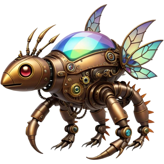 steampunk complex iridescent aesthetic-scenery-Fakémon-creature emoji