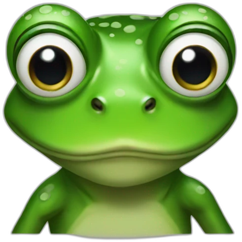 Sofia frog looking human emoji