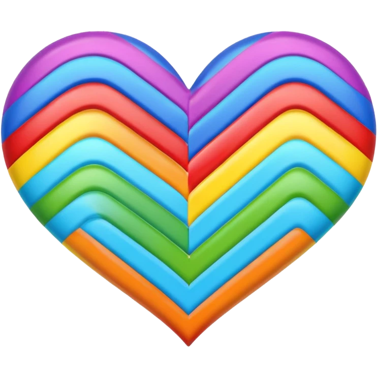 heart with rainbow zigzag emoji