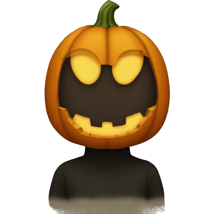 Pumpkin no face emoji