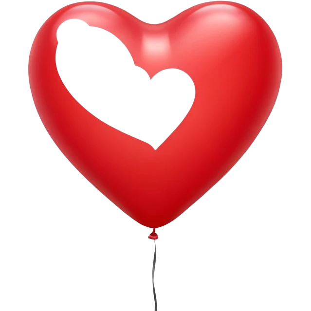 Romantic heart-shaped balloon emoji