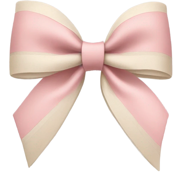 Pink and beige coquette bow  emoji