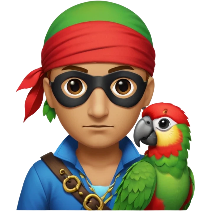 pirate and parrot emoji