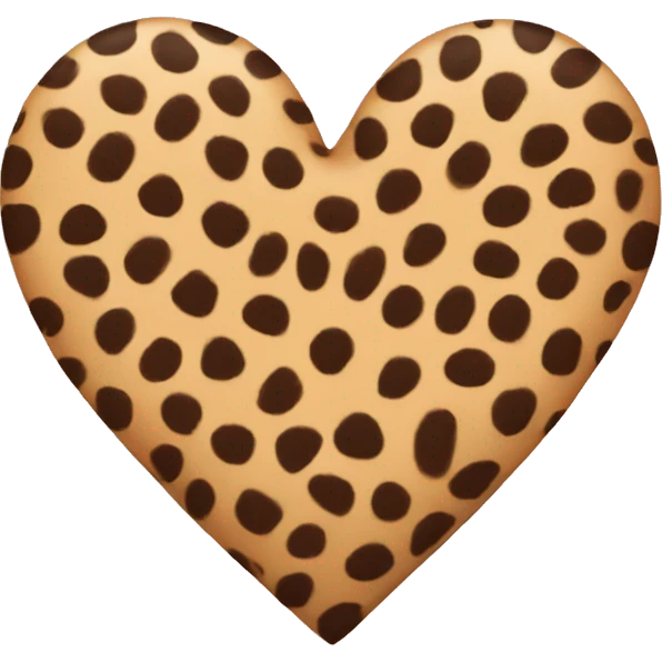 Cheetah print heart emoji