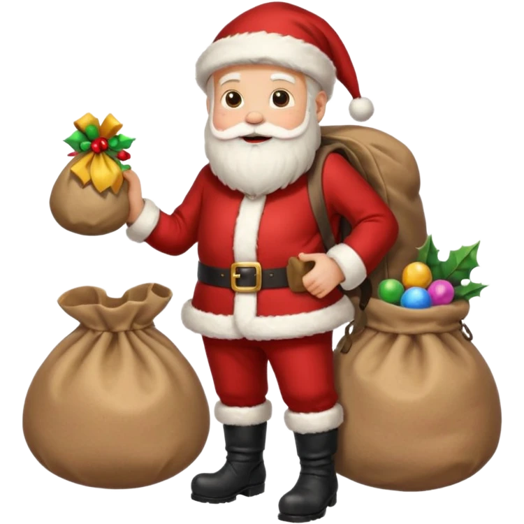 Santa on a chimney emoji
