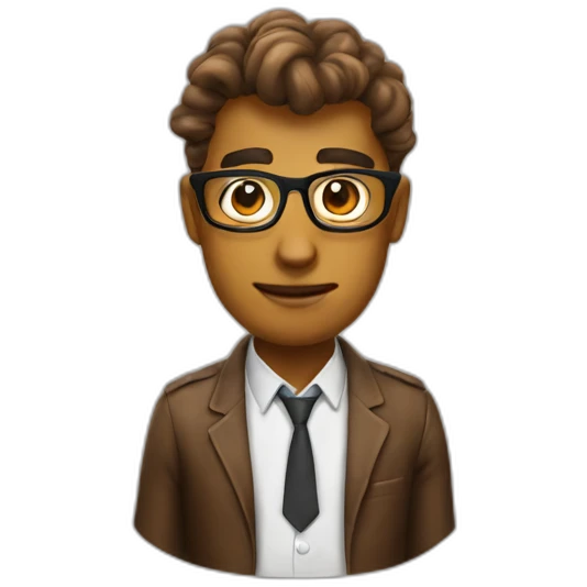 nerd poop emoji