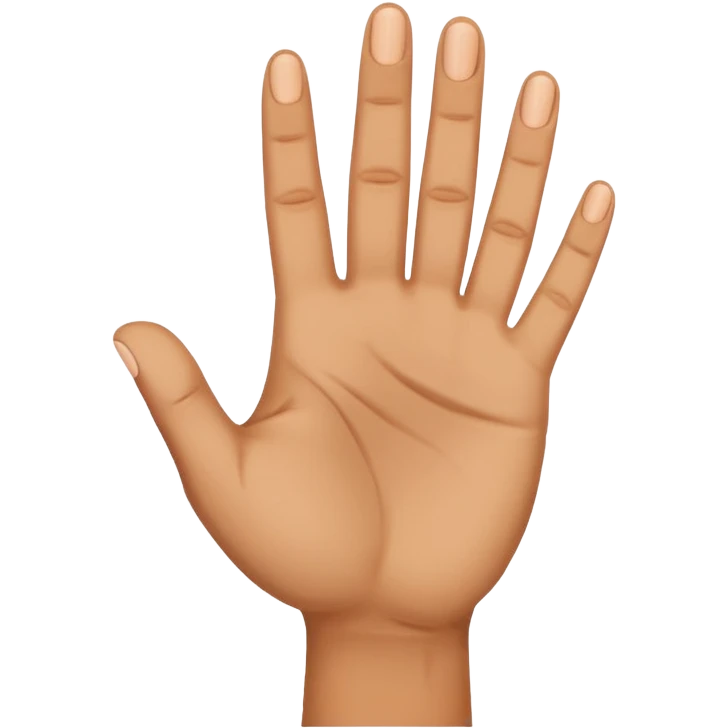 a hand with three fingers up emoji
