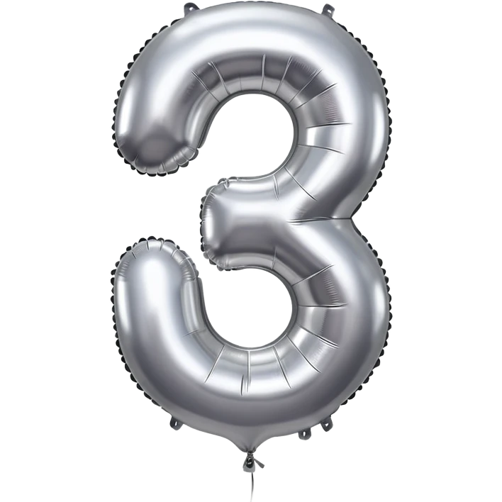 aluminum balloon shaped like number six emoji