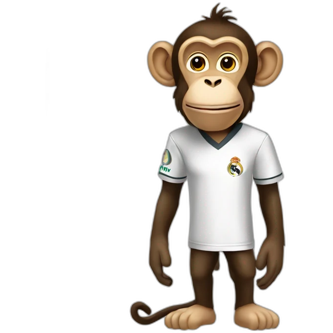 Monkey standup shirt real Madrid emoji
