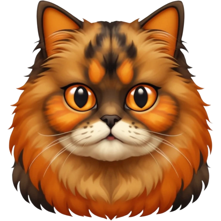 tortoiseshell Persian cat emoji