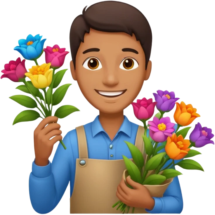 Flower Vendor man emoji