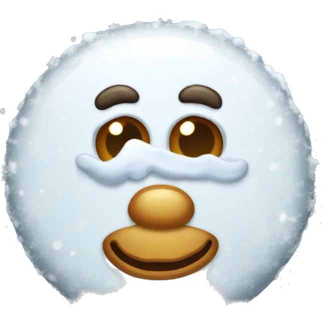 christmas snowy button, game icon emoji