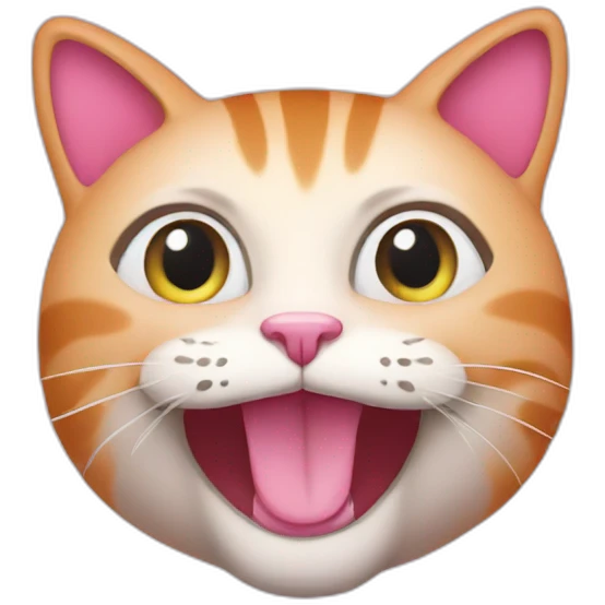 A pink cat emoji