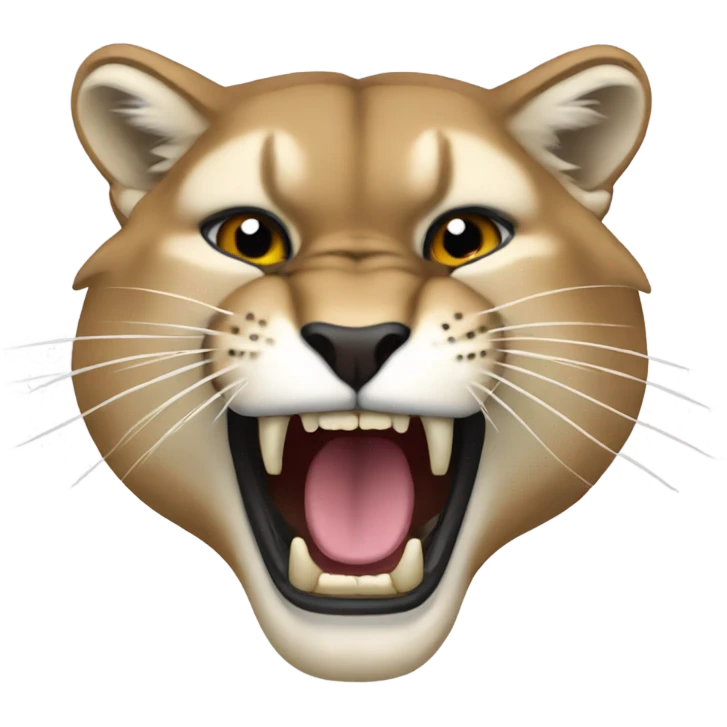 cougar roaring emoji