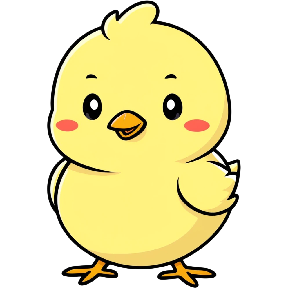 a yellow cute chick emoji