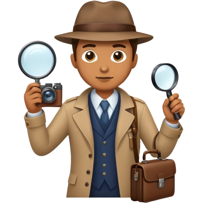 🕵️‍♂️🔍💼📸 emoji