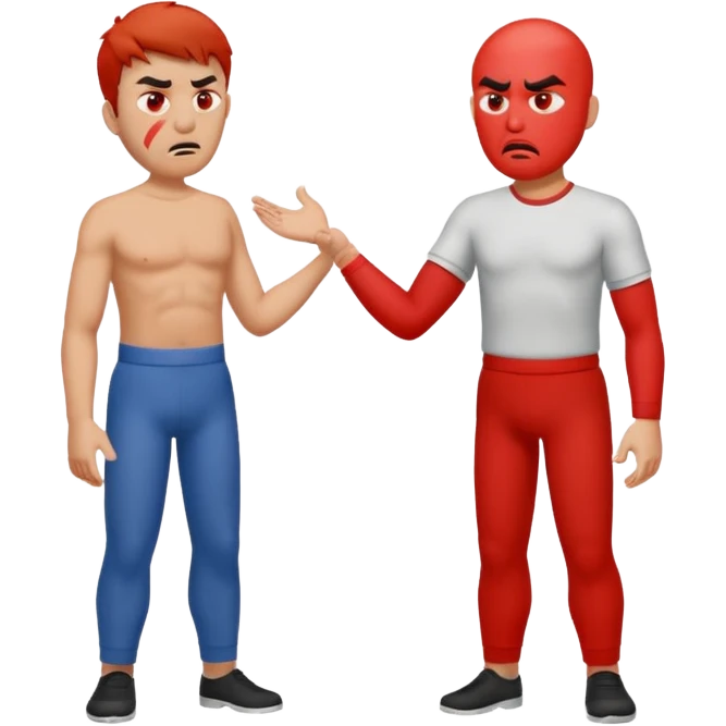 two men arguing full body emoji