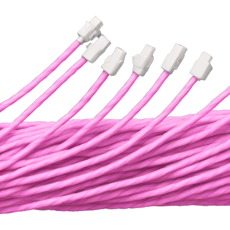 Pink fiber optic cable bundle emoji