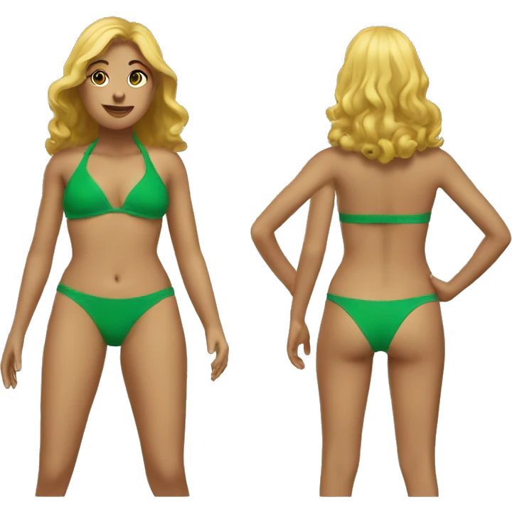 green bikini emoji