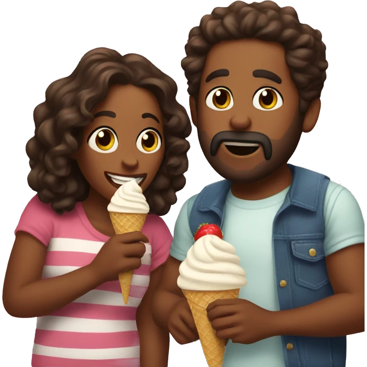 Kamala and Joe eating ice cream  emoji