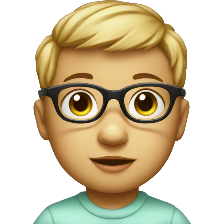 a baby with glasses emoji