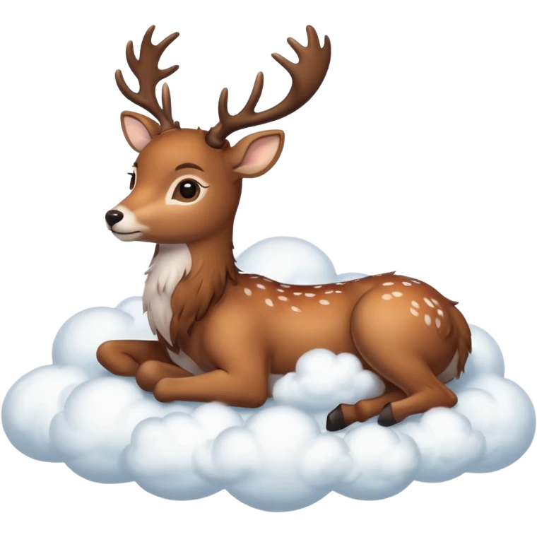 олень лежащий на облоках emoji