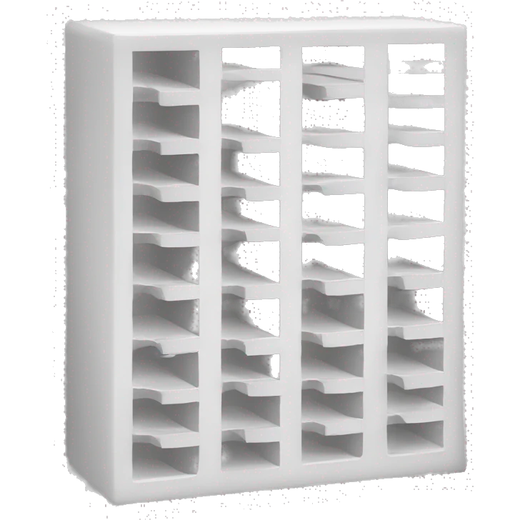 white sandpaper storage organizer slots  emoji