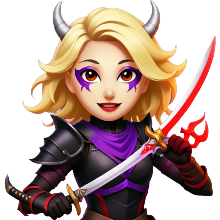 Demon-Horned Warrior emoji